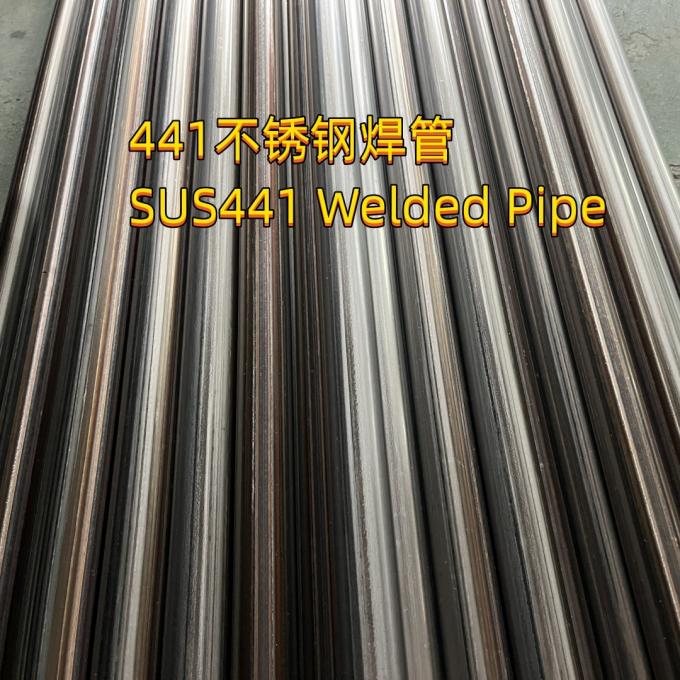 441 SUS441 DIN1.4509 Stainless Steel Tube ERW Welded Annealed And Pickling 127*2mm 1