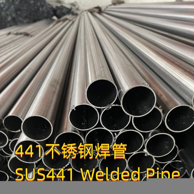 441 SUS441 DIN1.4509 Stainless Steel Tube ERW Welded Annealed And Pickling 127*2mm 0