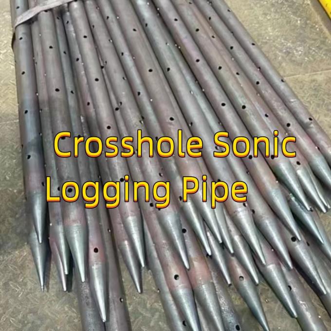 Threading Type Crosshole Sonic Logging Tube Od 57mm Thickness 3mm For Bore Pile 3