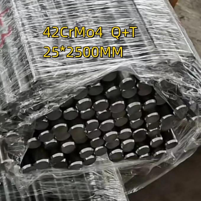 42CrMo4 Q+T Φ25x2500mm Cold Drawn Alloy Steel Bar 42CrMo4 Normalized Quenched 3